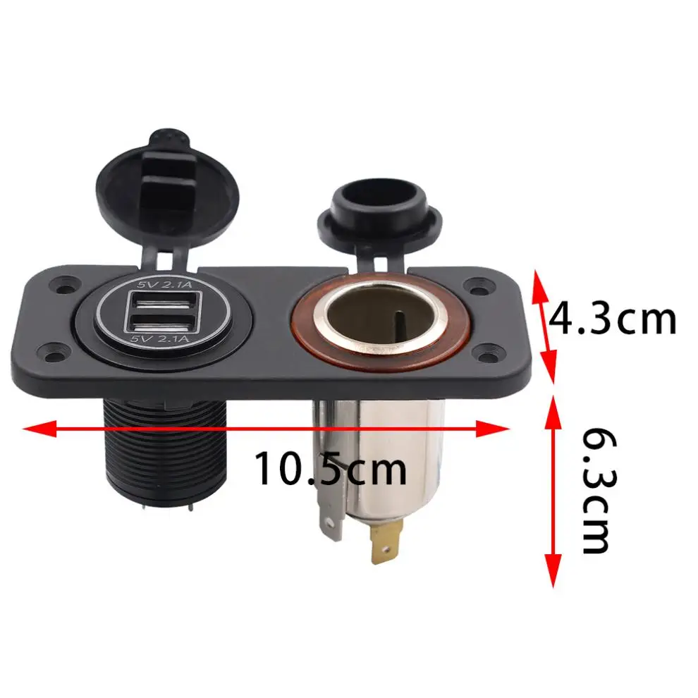 5V 4.2A центральная консоль двойной USB автомобиль мобильный телефон зарядное