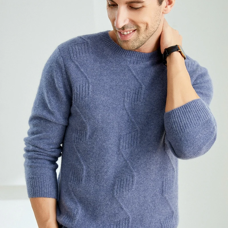 Новинка Осень-зима модный мужской кашемировый свитер облегающий Джокер теплая