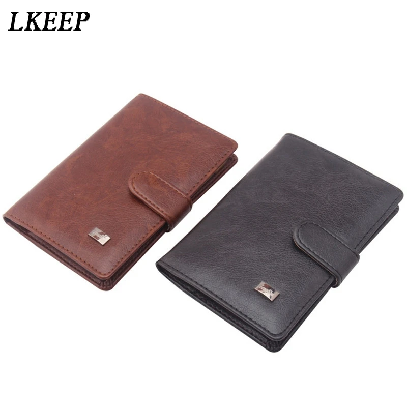 

PU Leather Passport Cover Men Travel Wallet Credit Card Holder Cover Russian Driver License Wallet Document Case