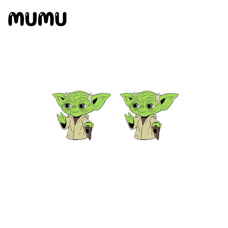 Серьги-гвоздики Yoda из 2021 акрила в стиле Звездных войн подарки ручной работы для