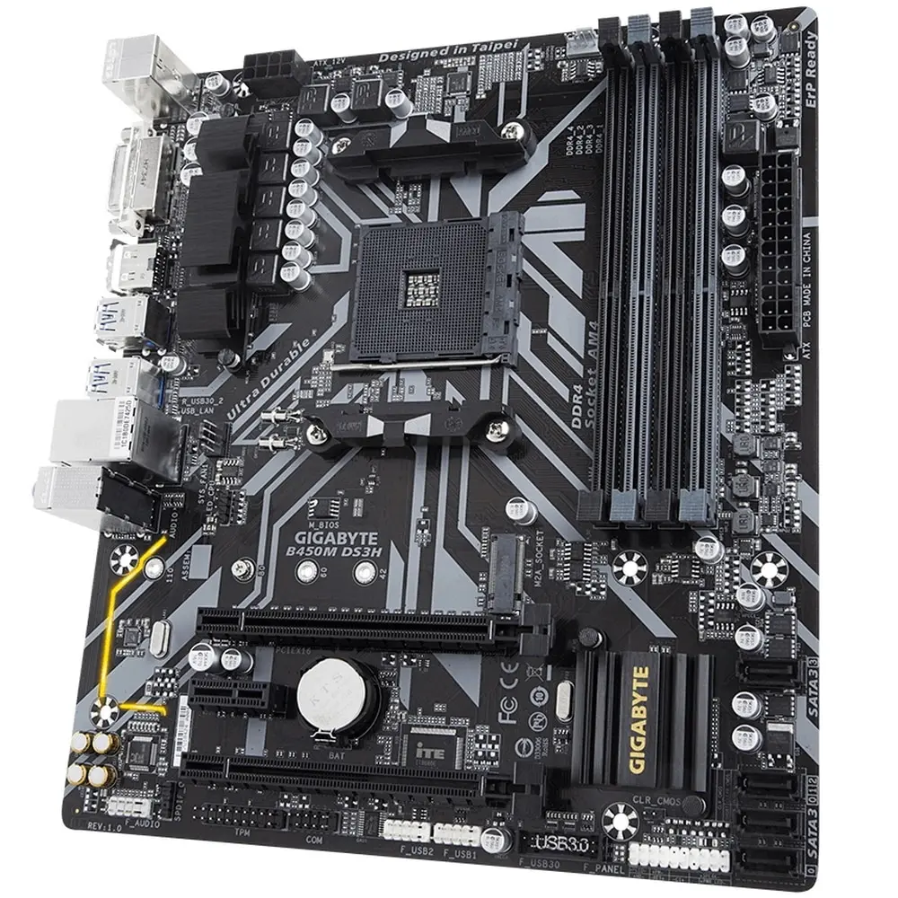 Материнская плата Gigabyte B450M DS3H | Компьютеры и офис