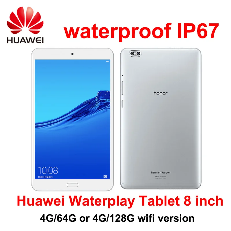 Планшет Huawei Honor Waterplay 8 0 дюйма 4 Гб ОЗУ 64 Гб/128 ПЗУ на базе Android Восьмиядерный Wi Fi