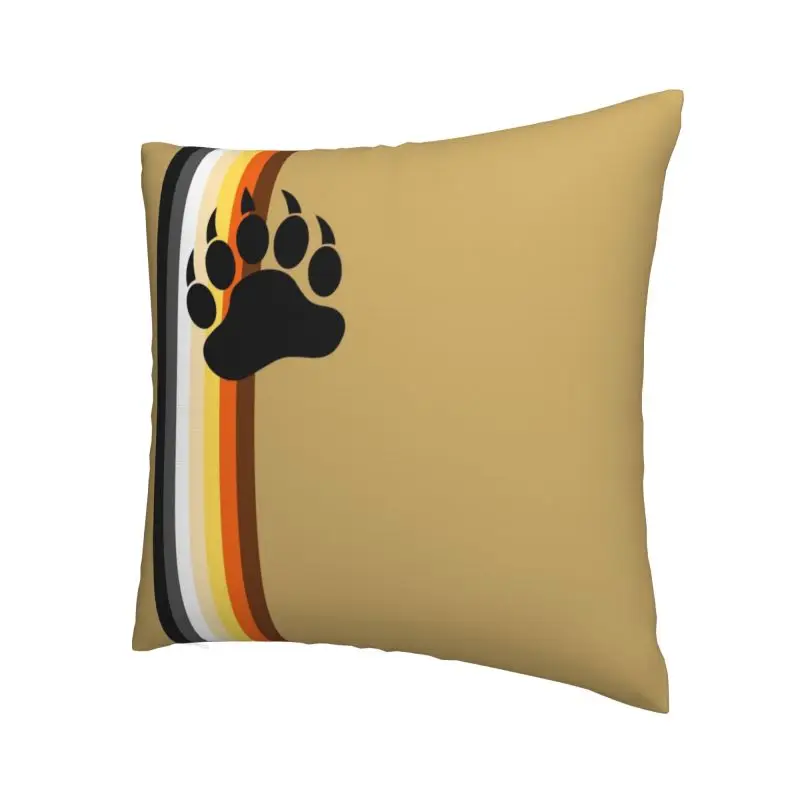 Модная наволочка "Гей-подушка с медвежьей лапой" с флагом ГЛБТ, декоративная подушка ЛГБТ-лесбиянка 40x40 см для гостиной.