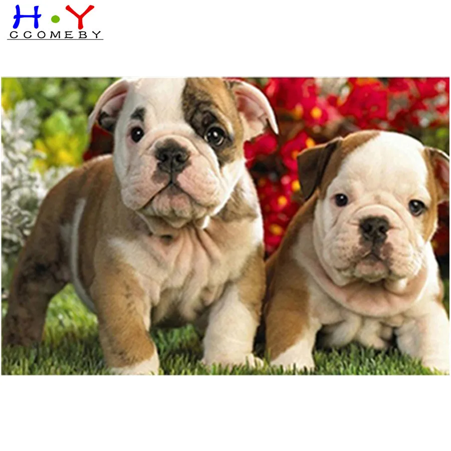 

DIY 5D Diamond Painting Dog Diamond Embroidery Animal Mosaic Full Round Drill Cross Stitch Kits Rhinestones Handmade Gift Decor