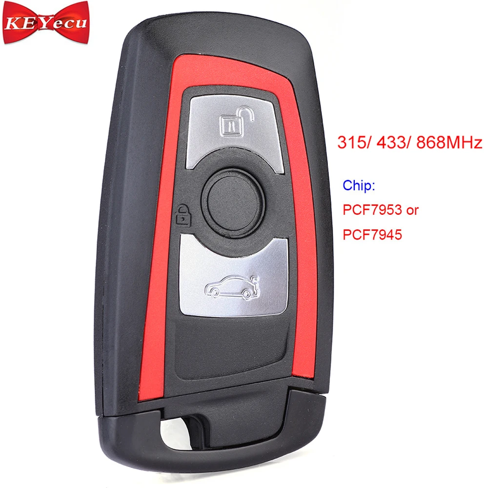 KEYECU для BMW F шасси Фем/BDC CAS4 + дистанционный ключ брелок PCF7653/ 7945 чип 315 МГц YGOHUF5662 434