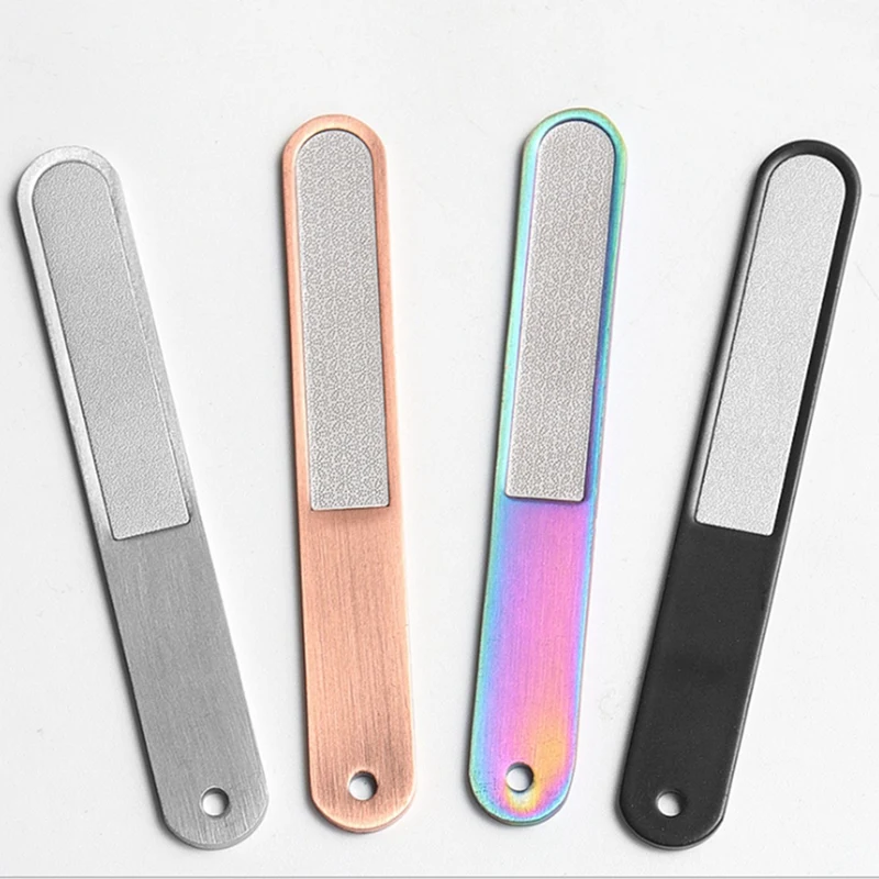 

10 Pcs Diamond Nail File Set Stainless Steel Double Side Nail File Manicure Files for Salon Home and Travel