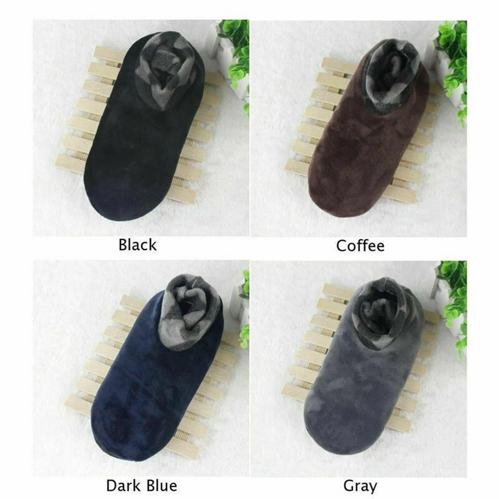 

Men's Winter Warm Double-faced Fleece Bed Sock Non Slip Slipper Floor Socks New Hot Winter Calcetines Hombre Divertido #T1P