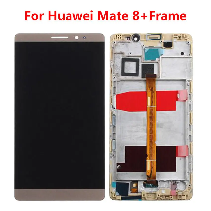 Gold with Frame 6," ЖК-дисплей для HUAWEI mate 8 рамка сенсорного ЖК-экрана дигитайзер Замена для HUAWEI mate 8 дисплей mate 8 дисплей NXT-L29 - Цвет: Gold with Frame