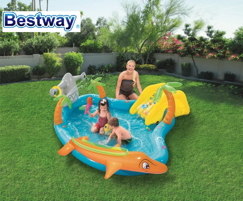 53067 Bestway 2 8 м x 1 7 37 джунгли сафари игровой бассейн 110 &quotx 67&quot 54 &quotнадувной водный