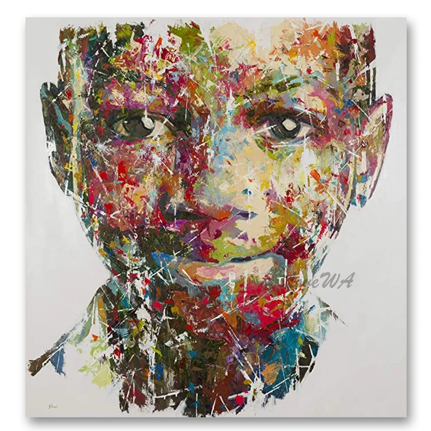 Настенный декор для спальни абстрактная картина с лицом африканского мальчика
