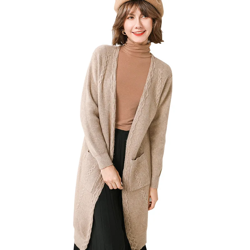 Новая осенняя и зимняя блузка Женская модификация тела корейское вязаное пальто