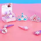 Замороженные 2 Эльза Анна Корона Сердца макияж Игрушки для девочек Дисней принцесса головной убор заколки для волос резинки для волос для детей рождественские подарки