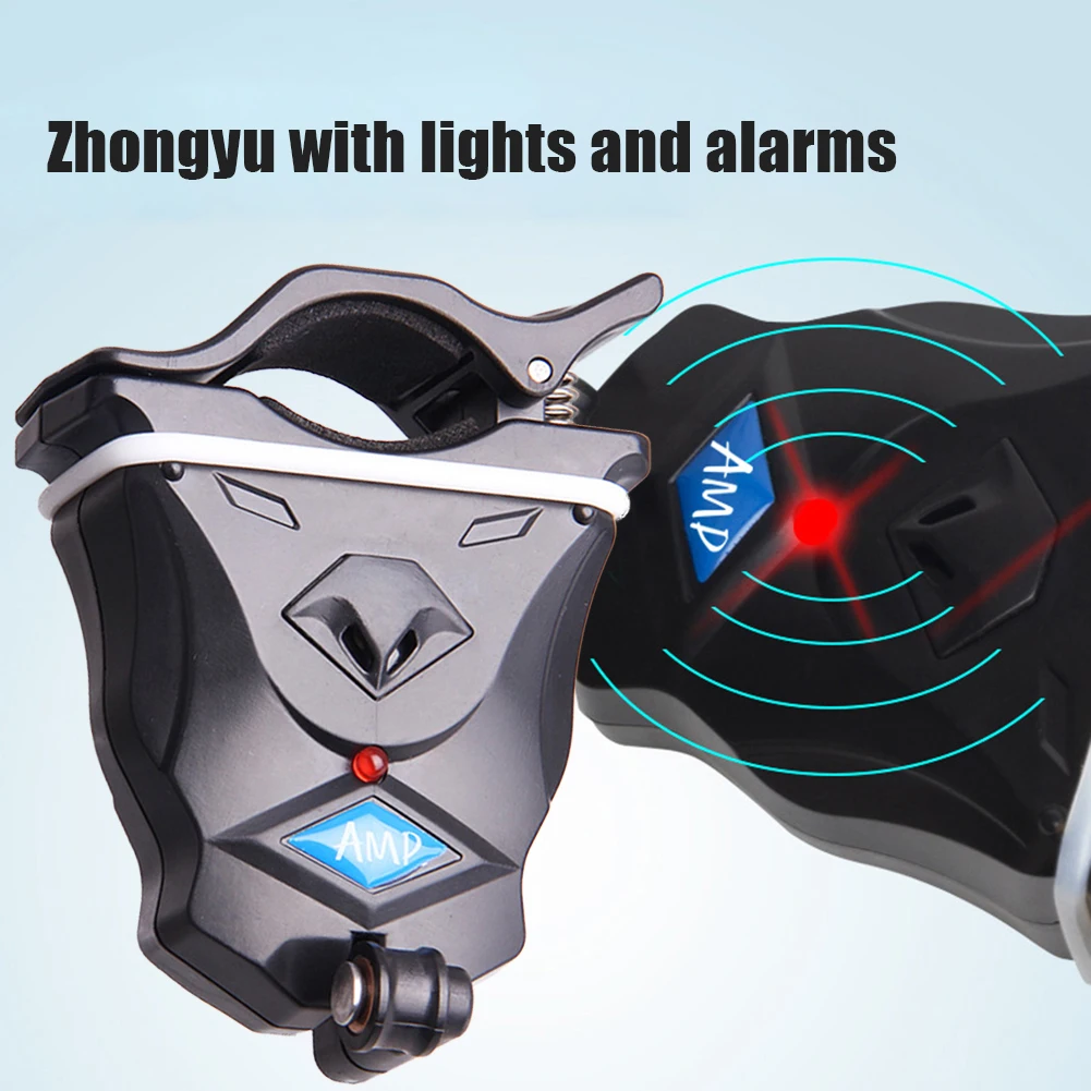 Fishing Fish Bite Alarm Electronic Buzzer on Rod with Loud Siren Daytime LED Light Night Indicator W/Battery Tool | Спорт и