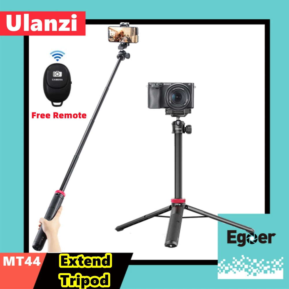 

Ulanzi MT-44 Extend Tripod for DSLR Camera Phone Vlog Tripods With Cold Shoe Phone Mount Holder for Microphone LED Light Live