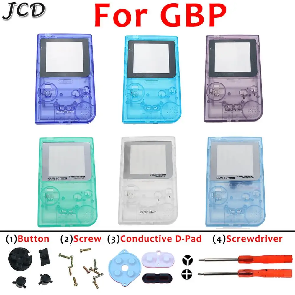 JCD прозрачный корпус Корпус Замена для Gameboy GBP Карманная игровая консоль чехол с