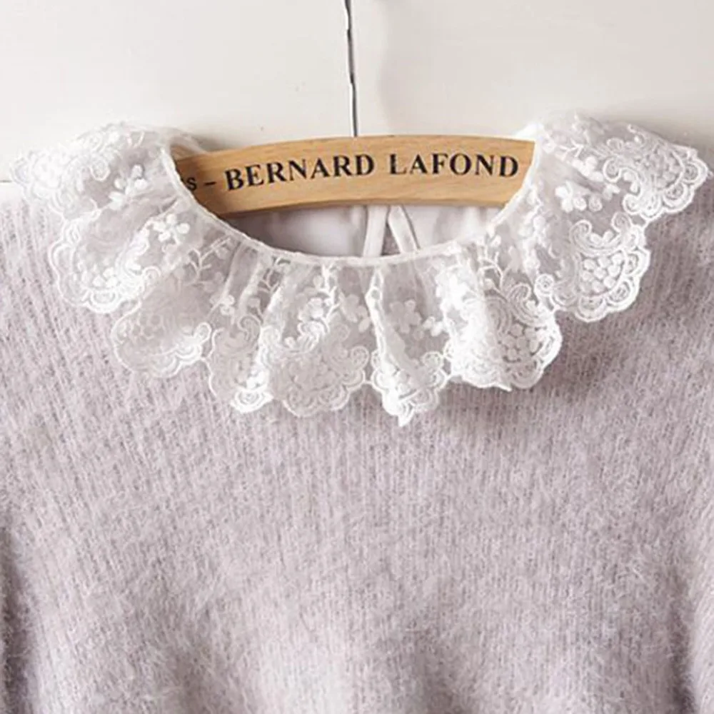 

New Cute Lace White Detachable Collars False Collar Ladies Fake Collar Decorative Neck Tie Ladies Necktie Gift