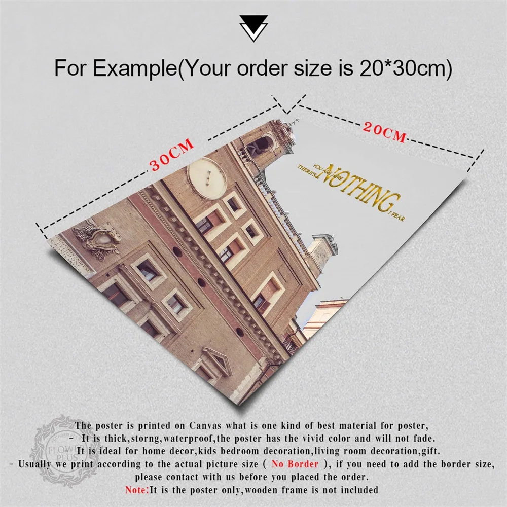 

Nordic Style Flower landscape Iron Tower Flower Decorative Painting Poster Wall Art Canvas Prints Wall Pictures For Living Room