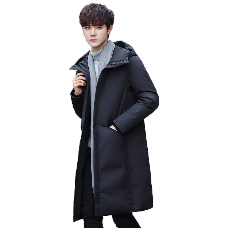 2019 wholesale coats male long hooded warm coat white duck down authentic winter coat of large size M - 5 x