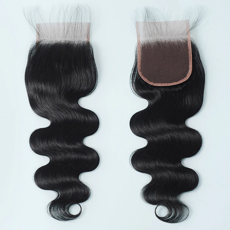 Сияющая Звезда перуанские человеческие волосы пряди с закрытием объемная волна 3