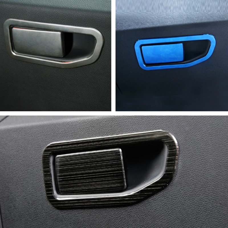 

LHD!! For Peugeot 3008 5008 GT 2016-2021 Colorful Stainless Interior Glove Box Handle Decoration Cover Trim Car Styling