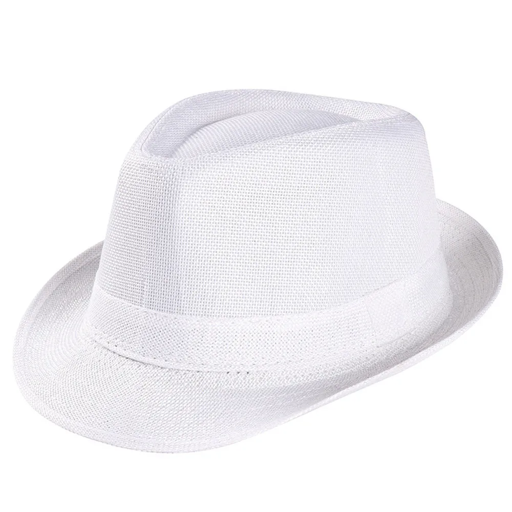 Unisex Trilby Gangster Cap Beach Sun Straw Hat Band Sunhat Hats Caps chapeau femme sombrero mujer gorro muts casquette шляпа |