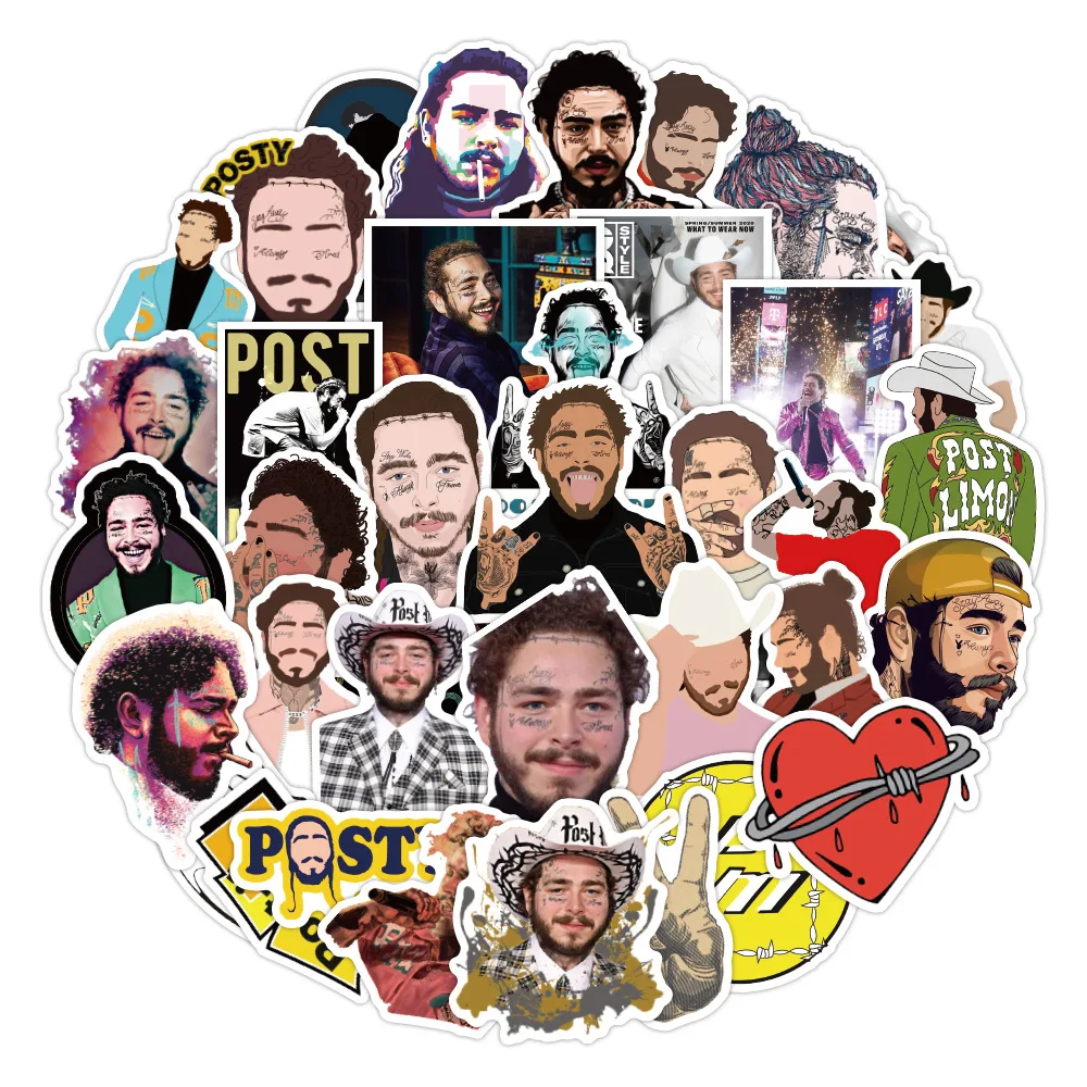 103050pcs singer post malone stickers laptop guitar luggage fridge skateboard phone waterproof cool sticker decal kid toys free global shipping