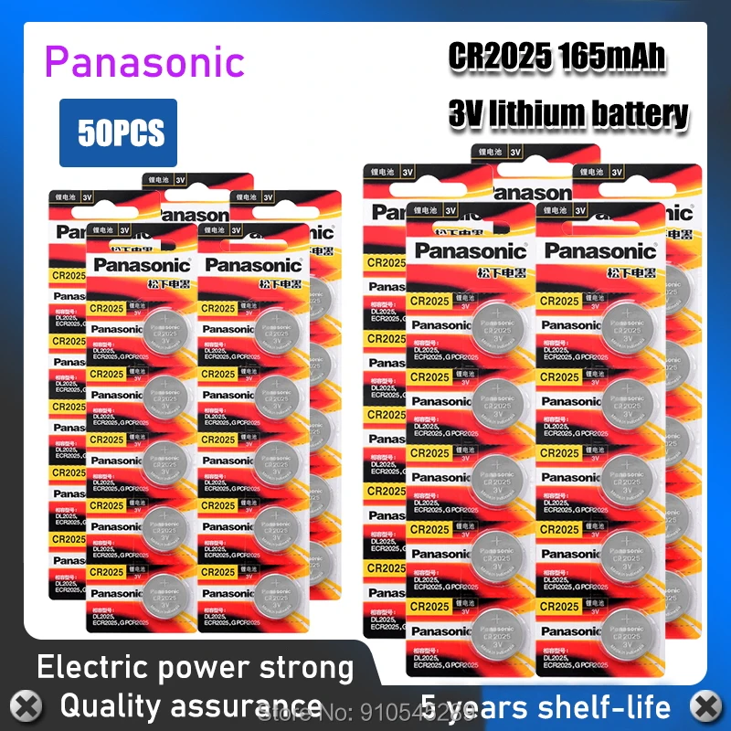 50 шт./лот PANASONIC оригинальный cr2025 аккумуляторы таблеточного типа 3V литиевая