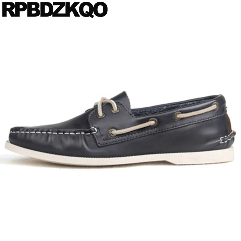 Italy Real Leather Cowhide British Style Men Shoes Luxury Brand Spring Brush High Quality Driving Genuine Boat Brown Rubber | Обувь