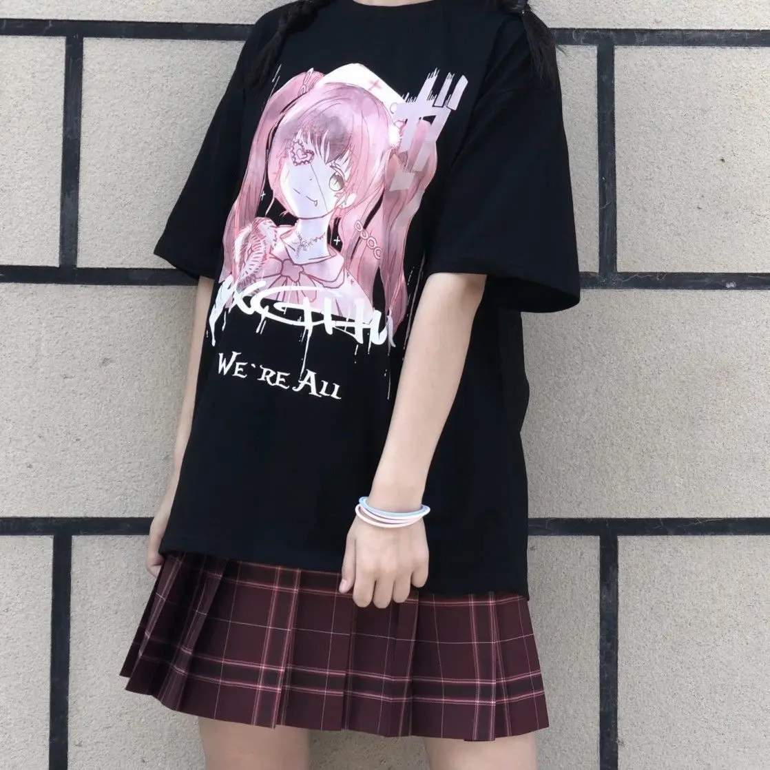 Женская футболка в стиле Харадзюку летняя готическом y2k | одежда