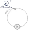 Новинка 2020, Коллекция 100%, реальные женские серебряные браслеты с драгоценными камнями