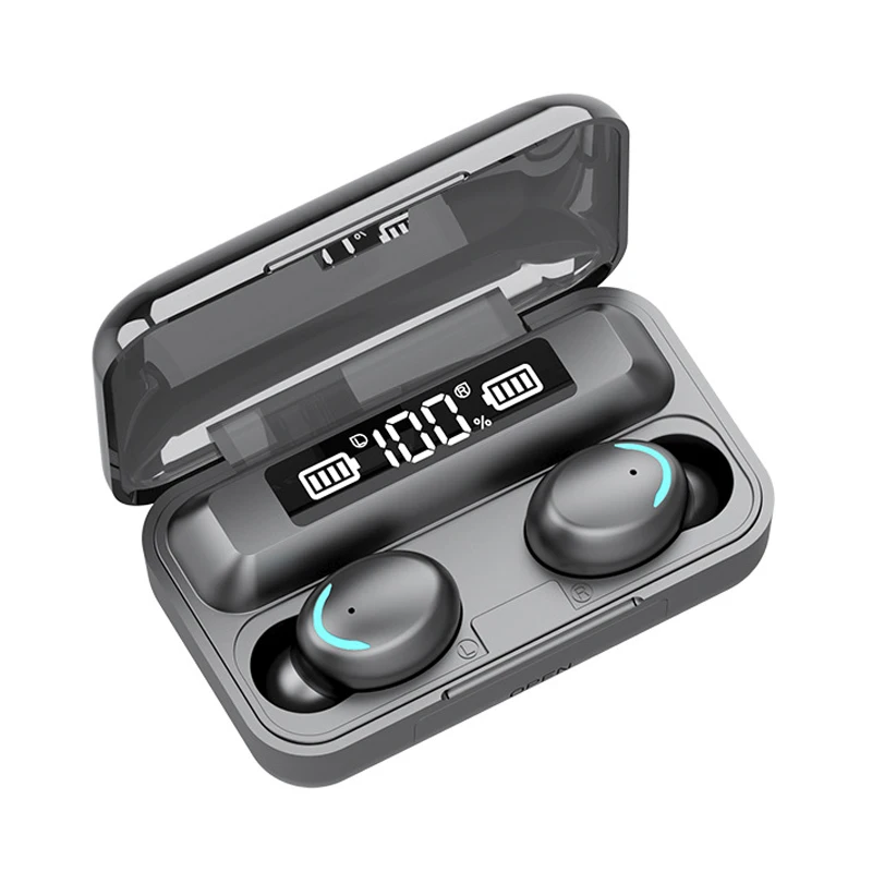 9D стерео Bluetooth наушники TWS 5,0 беспроводные наушники CVC8.0 Bluetooth IPX7 водонепроницаемый светодиодный дисплей с мАч чехол для xiaomi