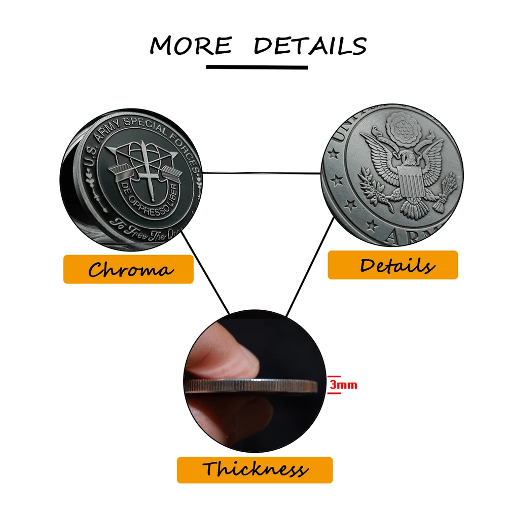 

US. Army Special Forces De Oppressoliber Green Berets Challenge Metal Coin Collectible Gift