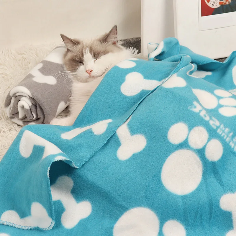

Новинка, мягкая односторонняя бархатная подкладка для домашних животных с рисунком кошек и конур, теплое удобное одеяло, товары для собак ...