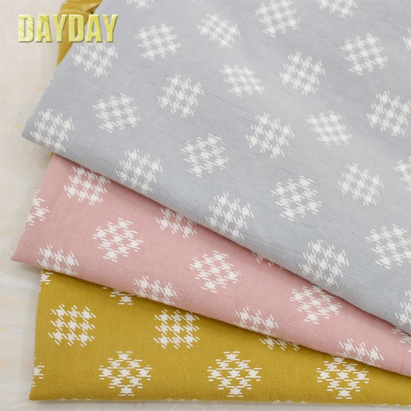 

DAYDAY 1pc 100x140cm Plain Thin Patchwork Cotton Fabric Plaid Series Charm Quarters Bundle Sewing Child DIY Patchwork Fabric