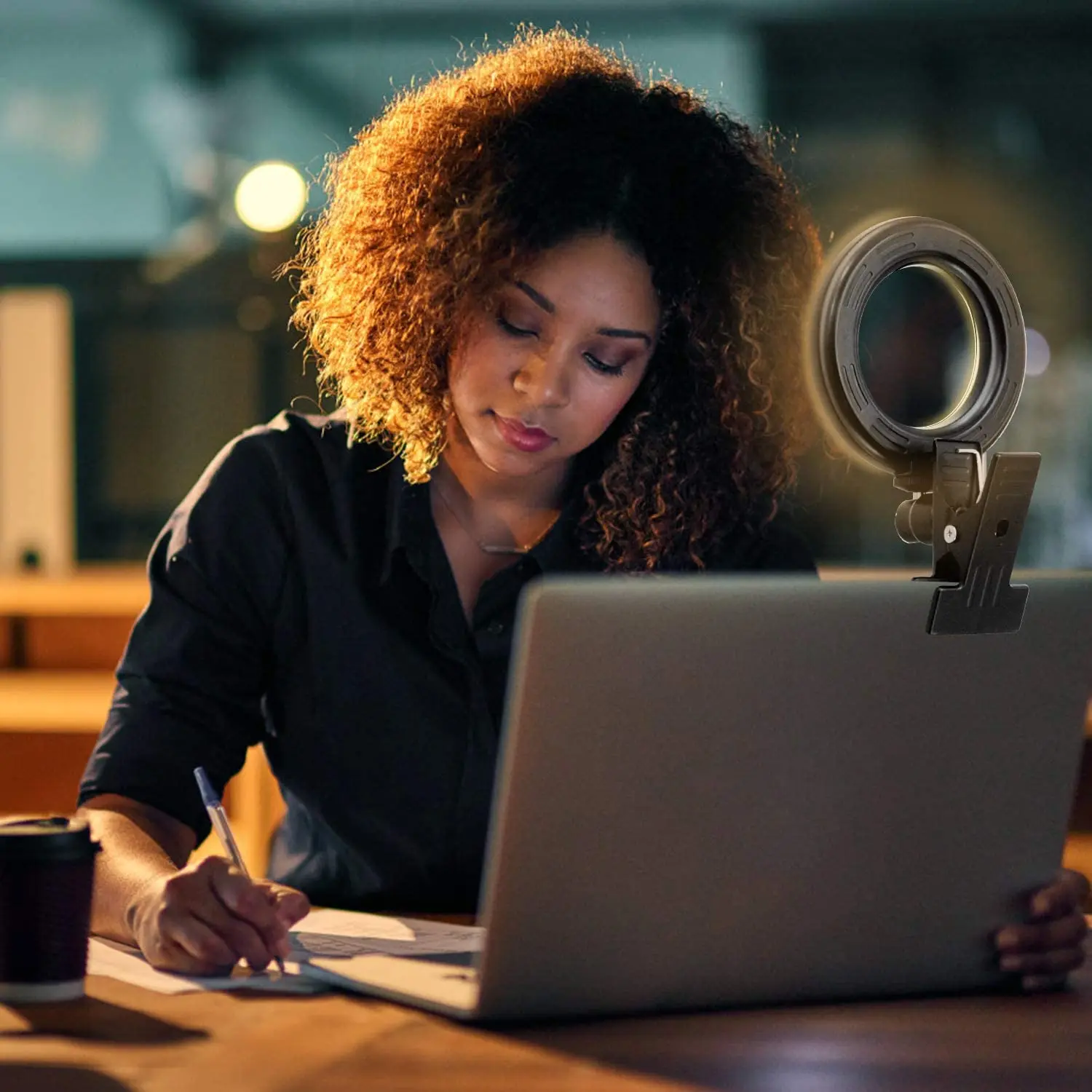 

VLOGMAGIC 6" Led Ring Selfie Light with Clamp Mount for Desk, Zoom Meeting, Webcam, Video Conference, Laptop, YouTube