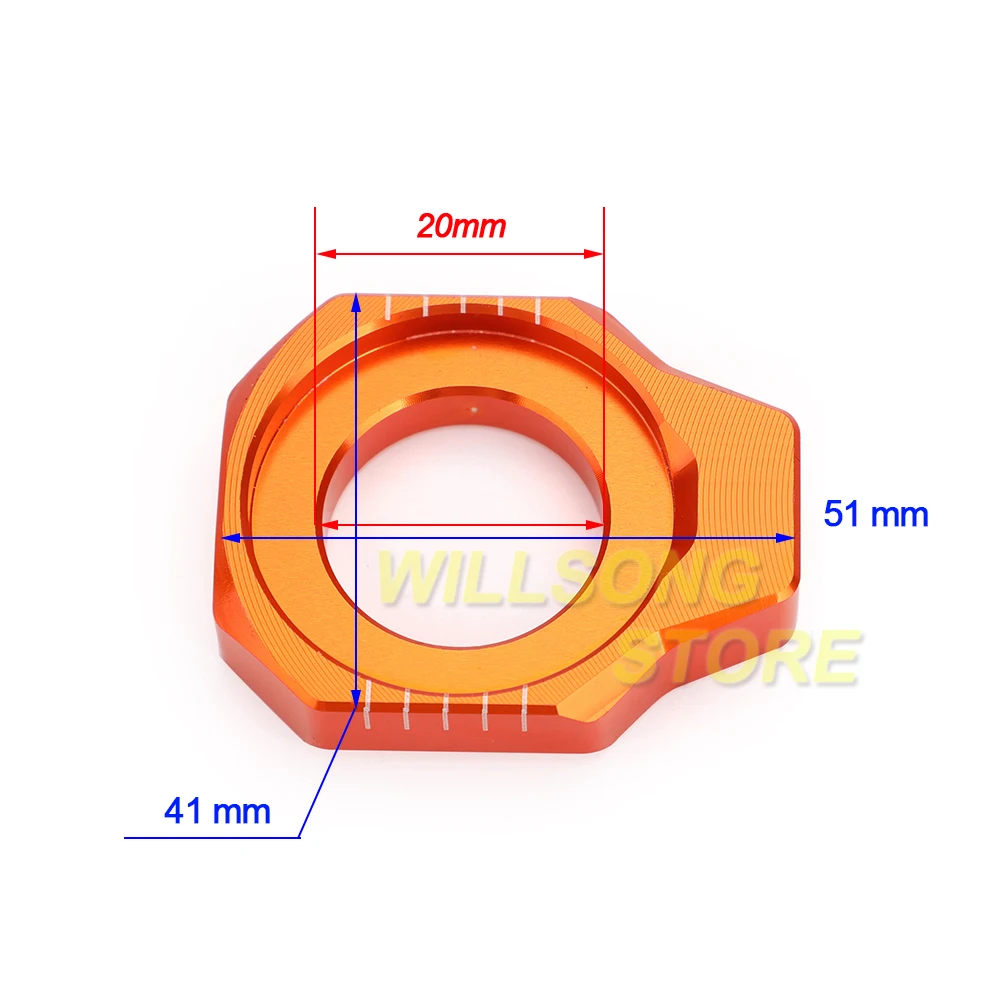 

Rear Axle Chain Adjuster Slider For KTM 200 250 300 380 400 450 520 525 MXC MXC-G SX EXC-G Motorcycle Regulator Tension Fastener