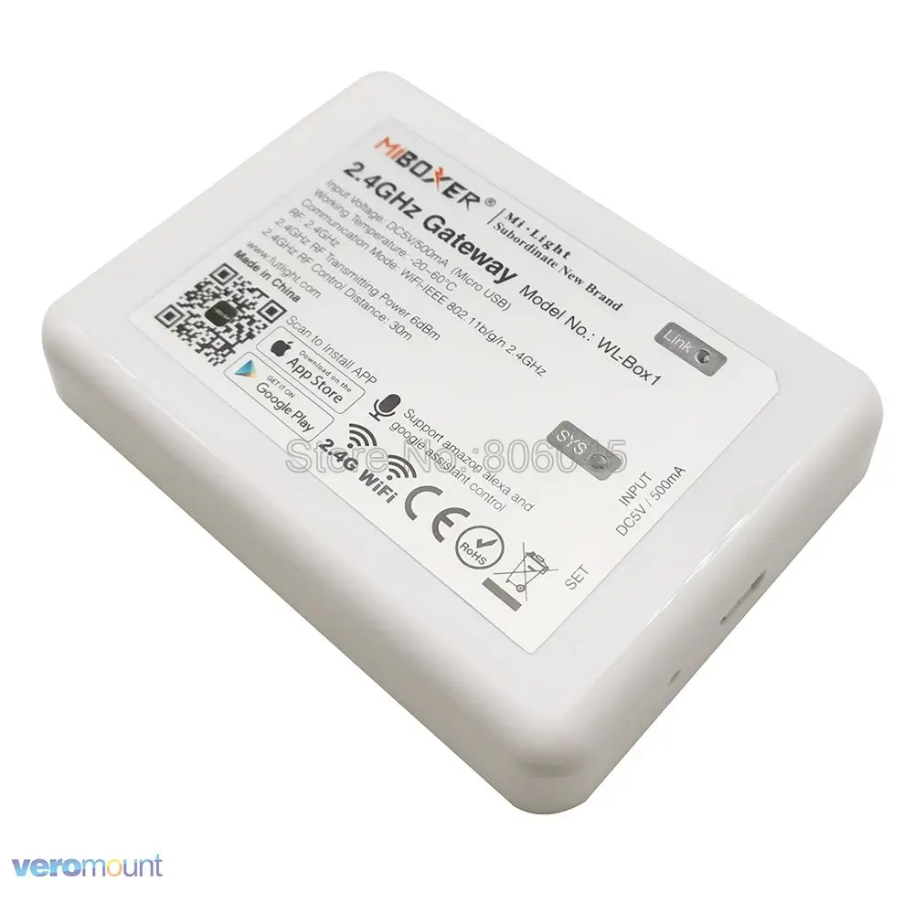 Miboxer WL-Box1 WiFi Беспроводное управление Лер приложение для смартфона/Alexa Google Assistant Голосовое управление для всех продуктов Milight 2,4G