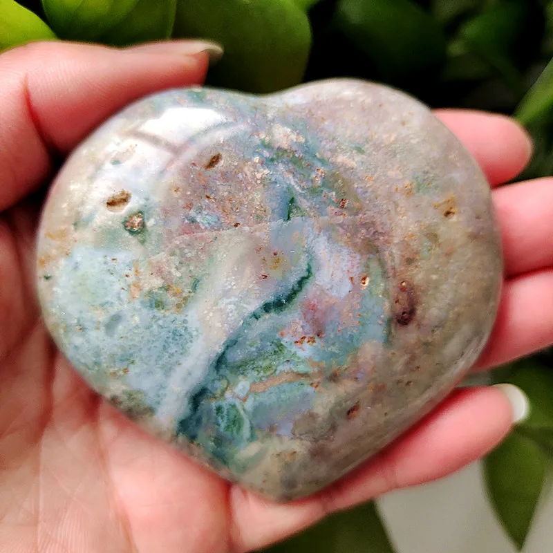 Natural sea jasper stone gem heart crystal mineral specimen ston | Дом и сад