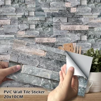 27pcs drak grey stone brick wall sticker self adhesive waterproof pvc floor stickers modern kitchen bathroom bedroom decor