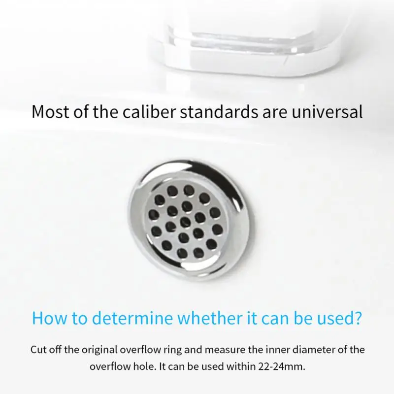 Bath Sink Round Ring Overflow Cover Spare Basin Cap Plastic Tidy Trim Bathroom Ceramic Pots | Обустройство дома