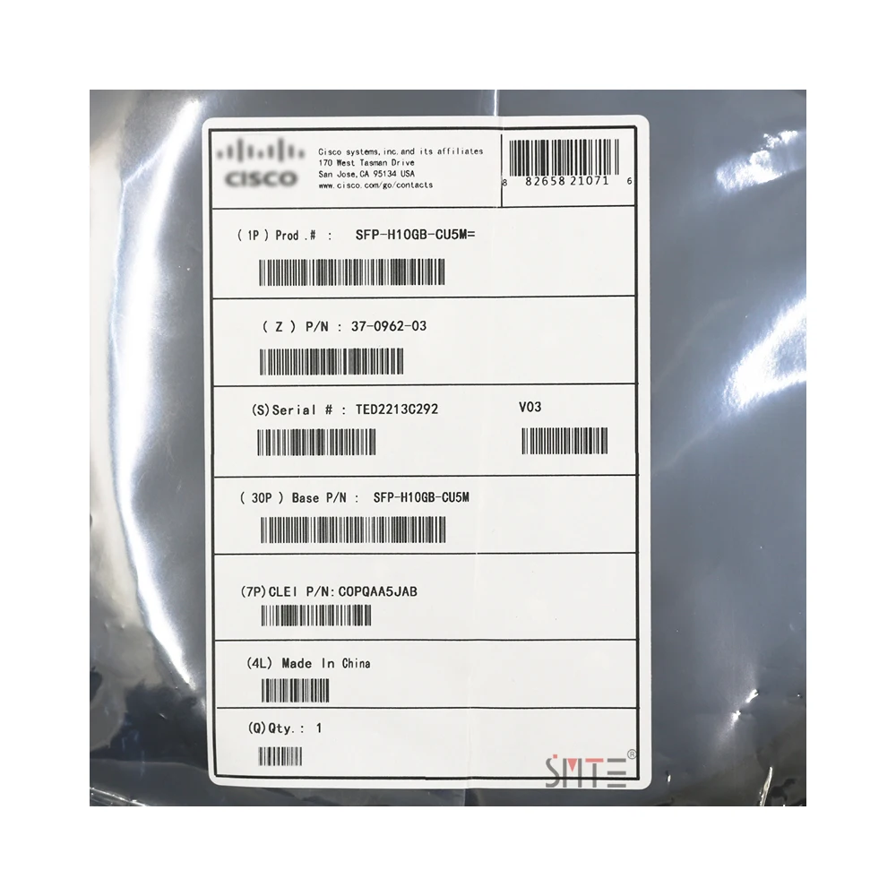 SFP H10GB CU5M 37 0962 03 5m 10G DAC 10 гигабитный Волоконно-Оптический Высокоскоростной медный
