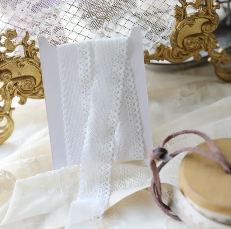 Hot!! 5 Meters White Pink Orange Lace Ribbon Stretch Elastic Trim Sewing Supplies Applique Fabric On sale DIY Garment | Дом и сад