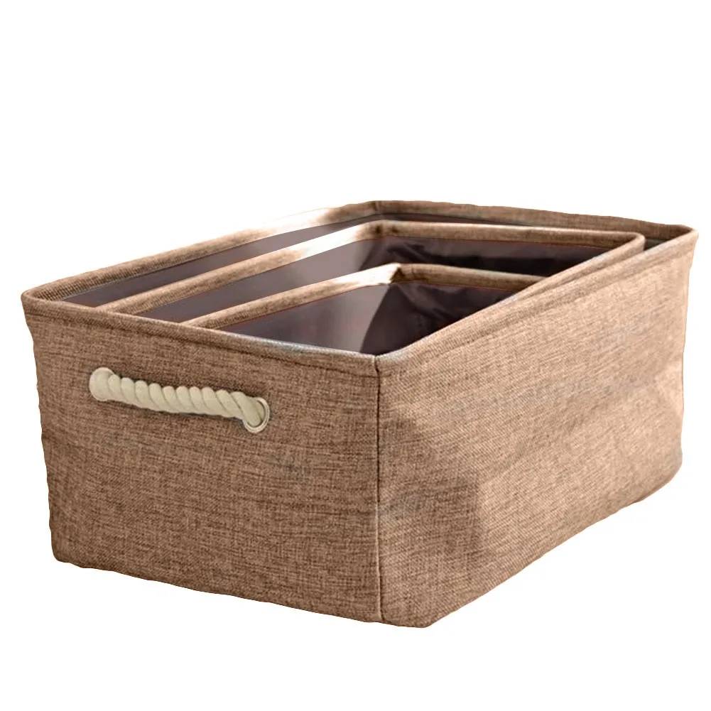 Утолщенные корзины для хранения из хлопка и льна складная корзина белья игрушка
