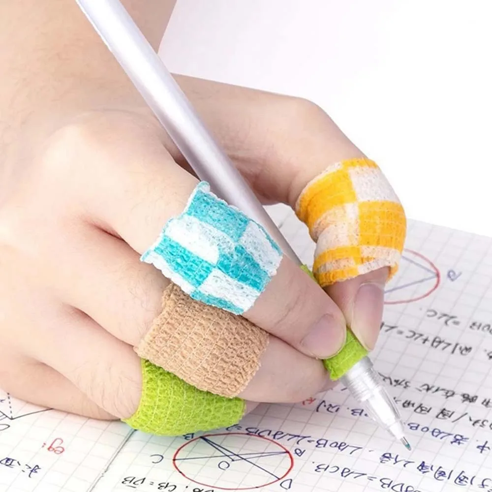 

4.5M Self Adhesive Writing Wear-Resistant Tape Cartoon non-woven Student Finger Guard Tape Sports Elastic Bandage Knee Protector