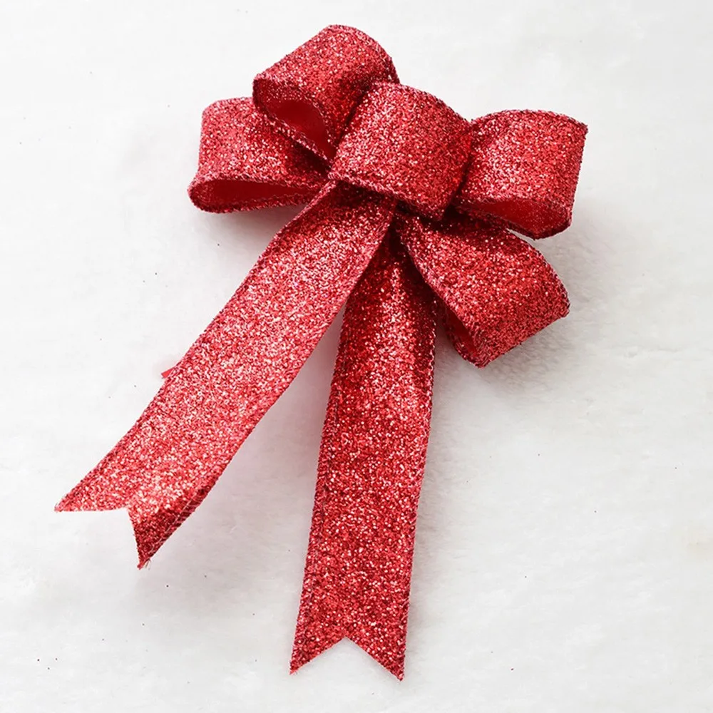 Горячая Распродажа 1 шт. лента бант Рождественский красный золотой серебряный 20