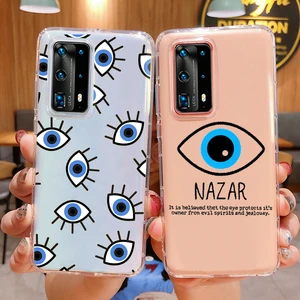 PUNQZY Lucky Eye Blue Eye of Evil Print Clear Phone Case For Samsung
A51 A71 S20PLUS S11 S10 S9 A50 A70 Soft Silicone Back Cover