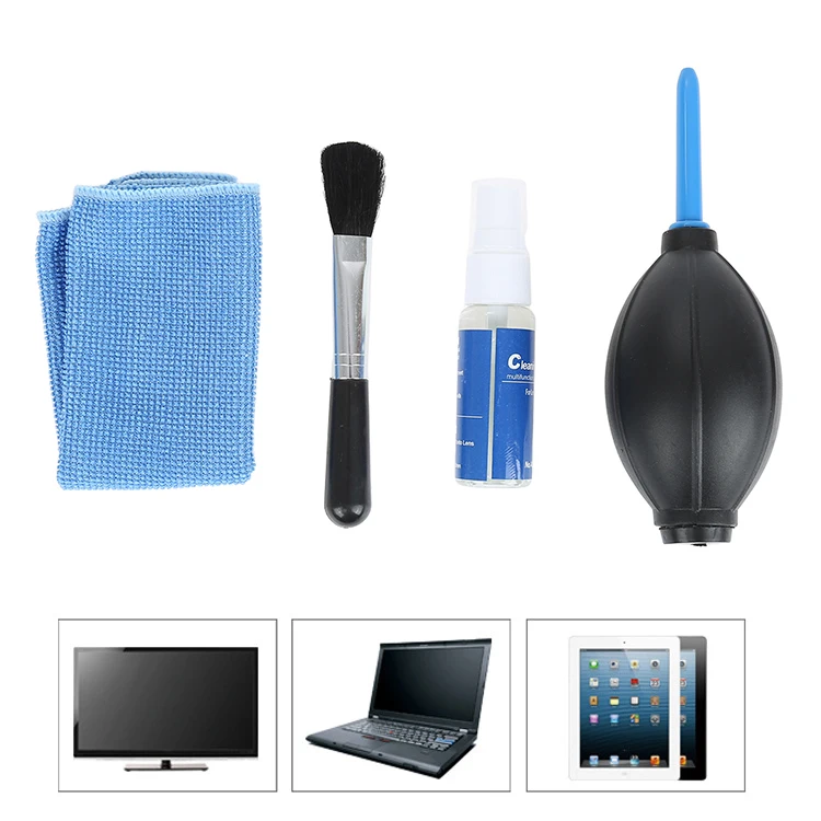 

Screen Cleaning Kit For Computer TV Mobile Phone Laptop Camera Latest Screen Cleaner 4 In 1 LCD Cleaning Partner Set