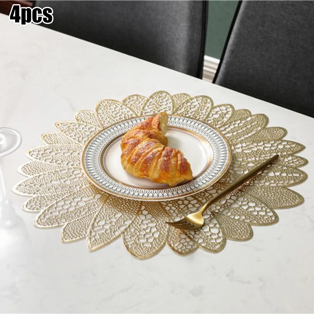 

Золото/Silber Tischsets Hitzebeständig Hochzeit Küche матовый круглым Tisch