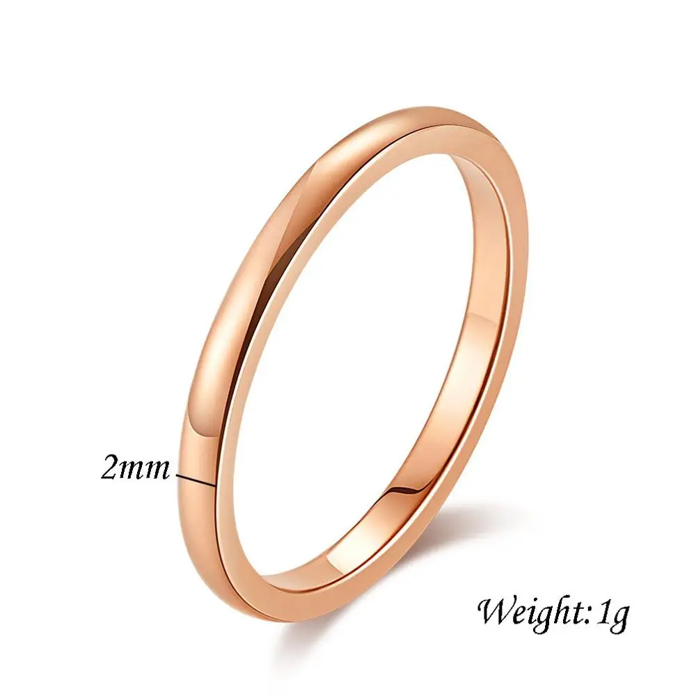 Кольцо из нержавеющей стали цвета розового золота для мужчин и женщин ювелирные