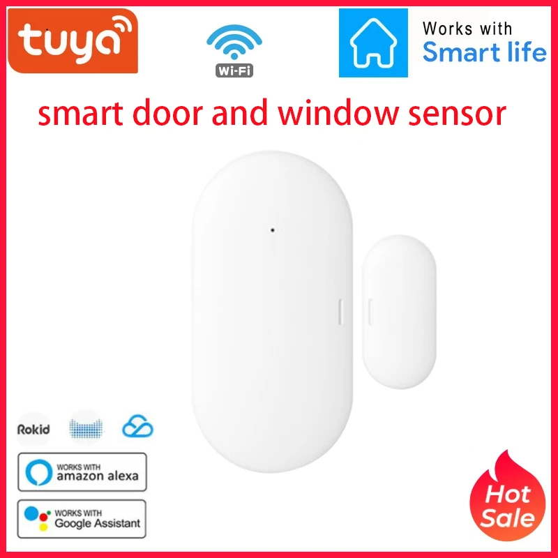 

Tuya Smart Door Window Sensor Smart Wireless Connection Mini Door Sensor Work With Gateway Hub Work With Alexa,Google Home